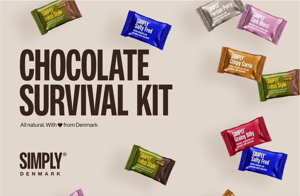 Simply Chocolate Simply® Chocolate Survival KIT Chokoladeæske (360g) 360g - Chokolade hos Magasin