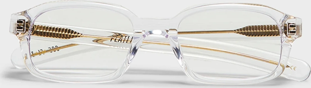 hanky sunglasses in clear crystal and clear lens