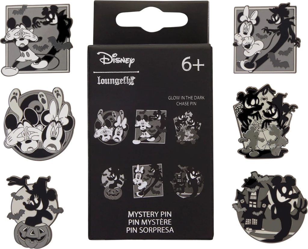 disney - mickey & minnie ghost - funko blind box enamel pins