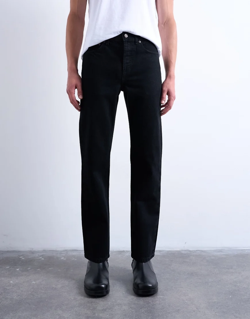 Topman Sorte Stive Jeans Med Lige Ben