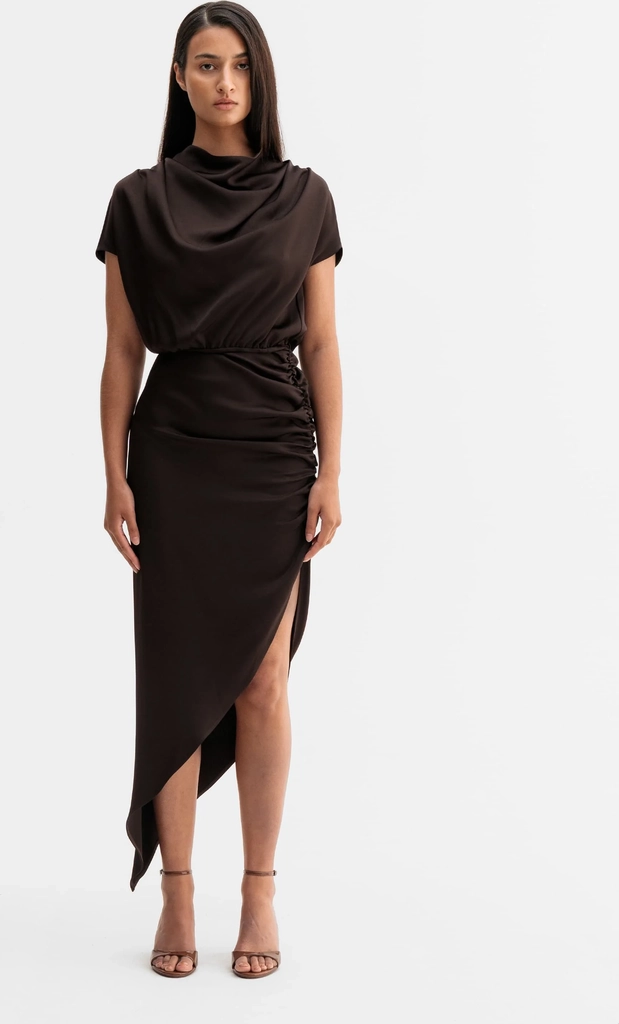 minou dress dark brown