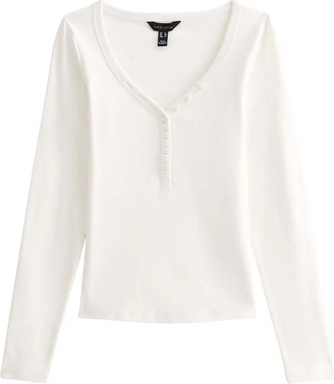 new look - langærmet t-shirt - cream