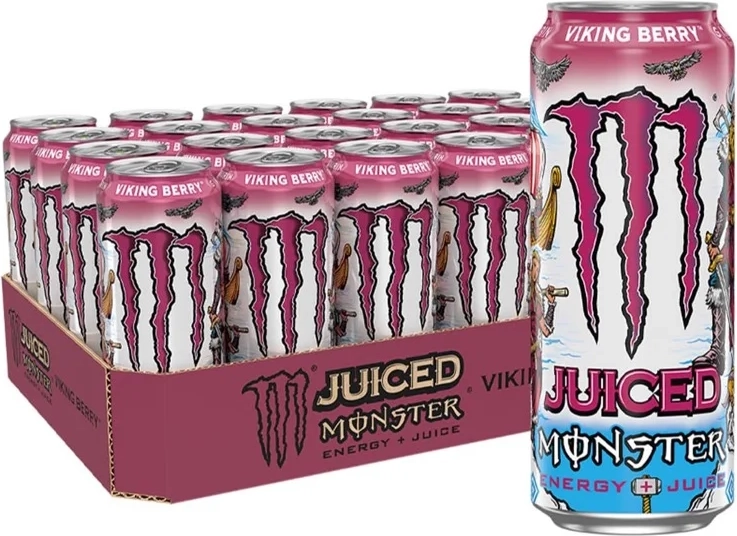 monster viking berry – energidrik, nordiske bær (24 x 500ml), dåse