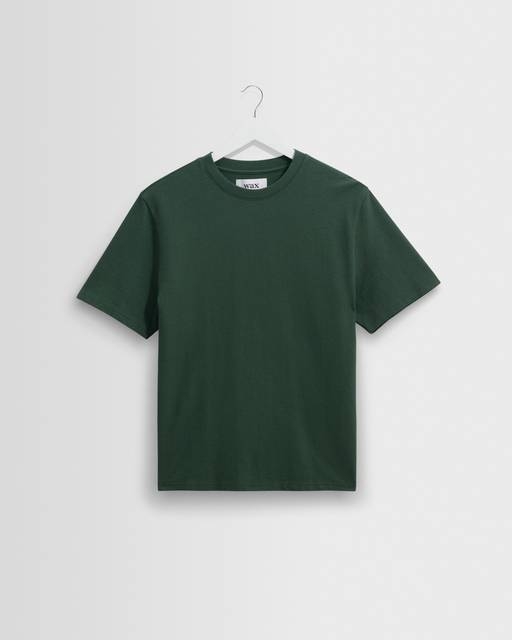 Wax London Textured Organic Cotton T-Shirt - Dark Green