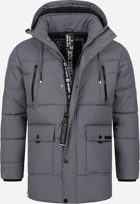 Indicode Winterjacke Herren Polyamid, anthrazit