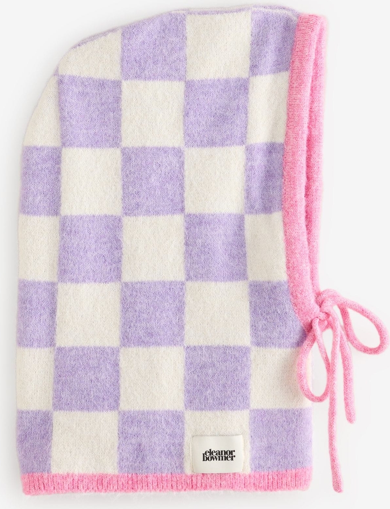 Eleanor Bowmer Eleanor Bowmer Check Knitted Hood Scarve
