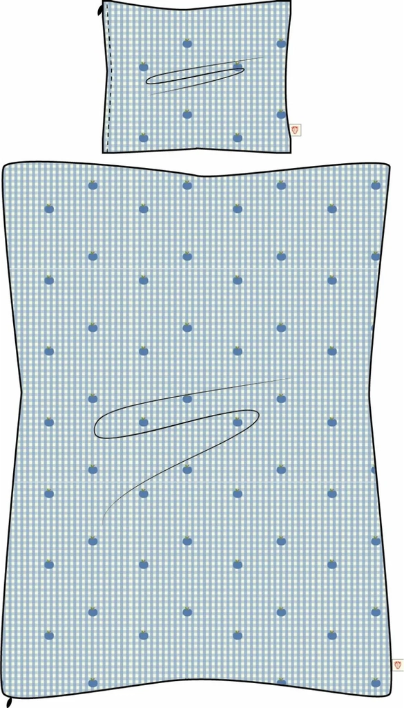 flöss light blue apple gingham ellis dyne + pude junior