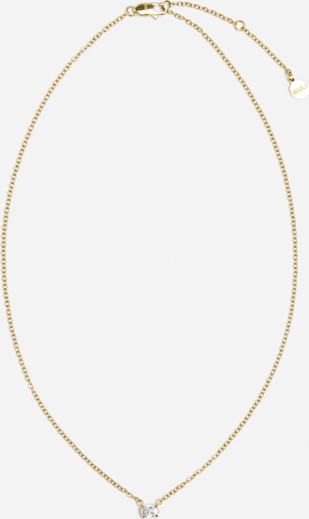 Muli Collection Oval Cut Necklace - Guld