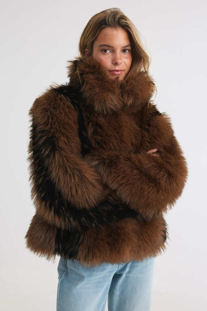 faux fur short jacket