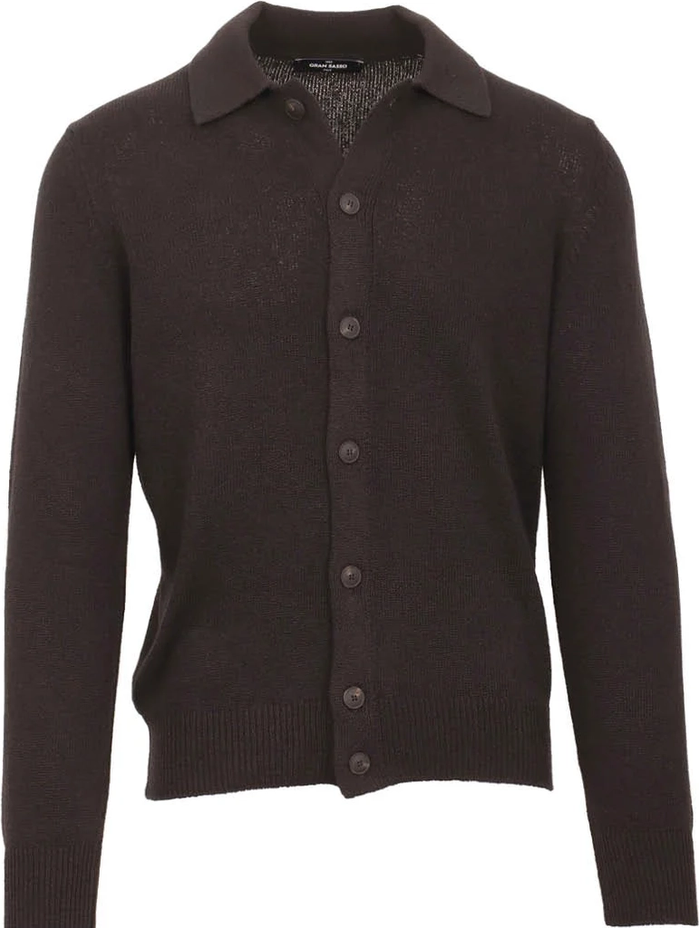 gran sasso cardigan bomuld | cashmere sort