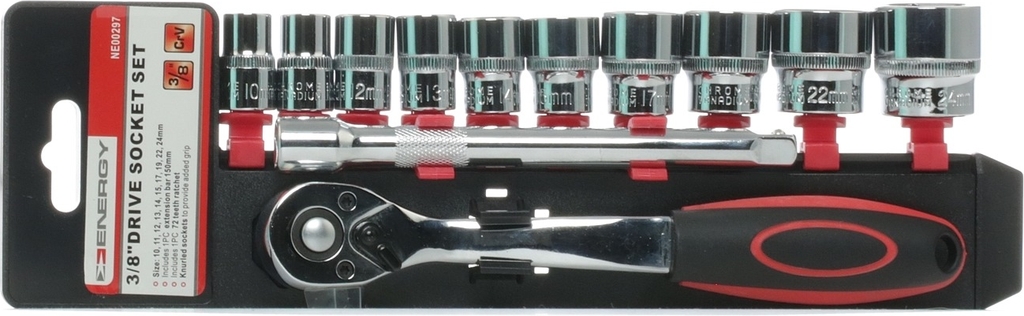 Energy Topsæt NE00297 12 Sekskant 3/8" 3/8
