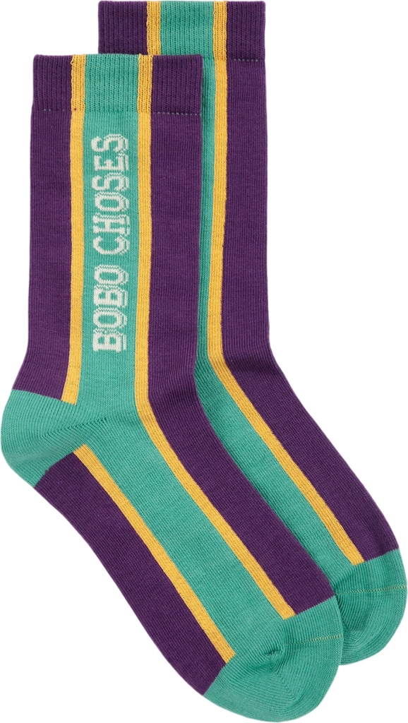 Bobo Choses Violet Bobo Choses Embossed Extralong Strømper Str. 23-25