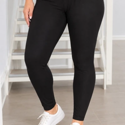 zhenzi adis leggings sort – bløde leggings i viskosejersey