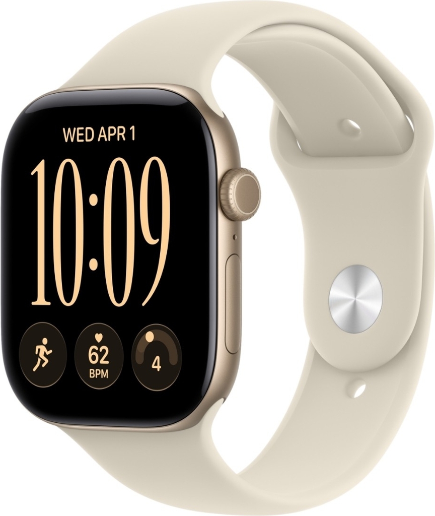 apple watch series 12 smartwatch 42mm gps (light gold)