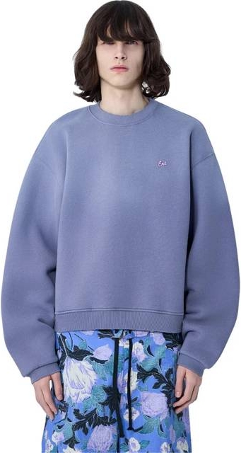 ERL Script Crewneck Broderet Sweatshirt Purple