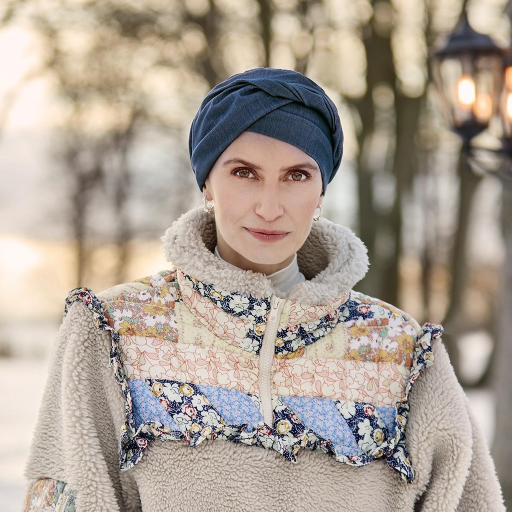 hocshakti turban - dark blue denim