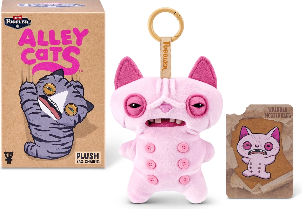 zuru fuggler alley cats nøglering 12 cm - flere varianter - assorteret