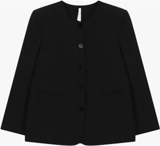 Imperial Blazer Fluide Col Rond Femme - Negro