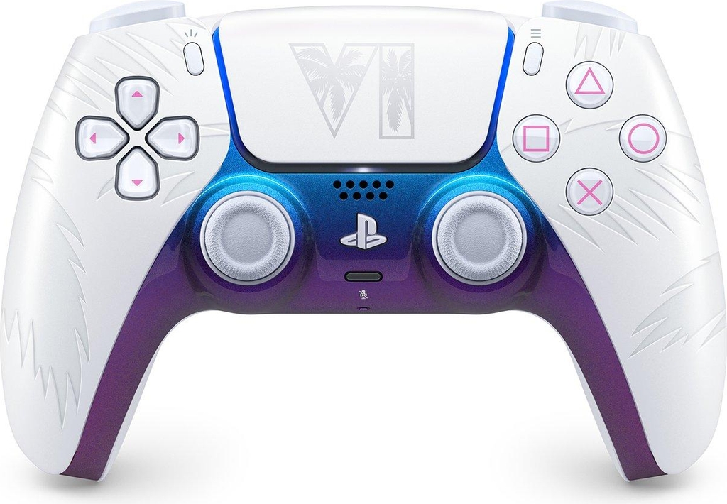 playstation 5 dualsense gta vi limited edition trådløs controller, hvid