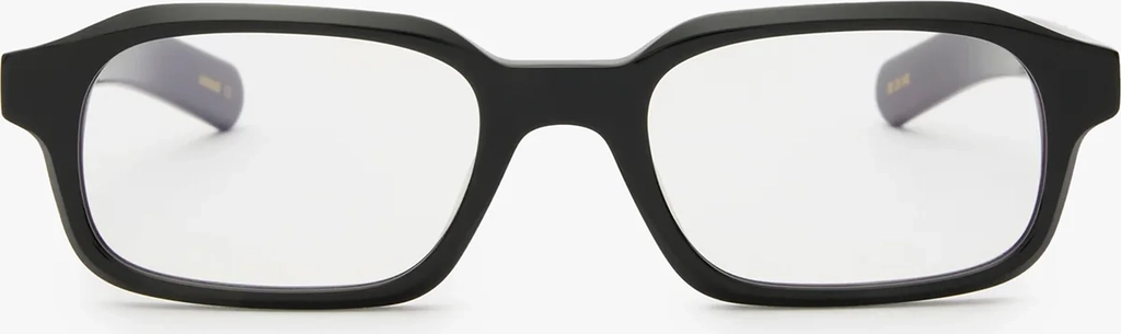 hanky solbriller i solid black og clear lens med blue light