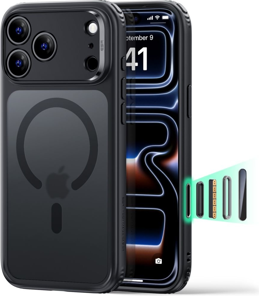 ESR iPhone 18 Pro Max / 17 Pro Max Classic Hybrid Cover - MagSafe Kompatibel - Sort