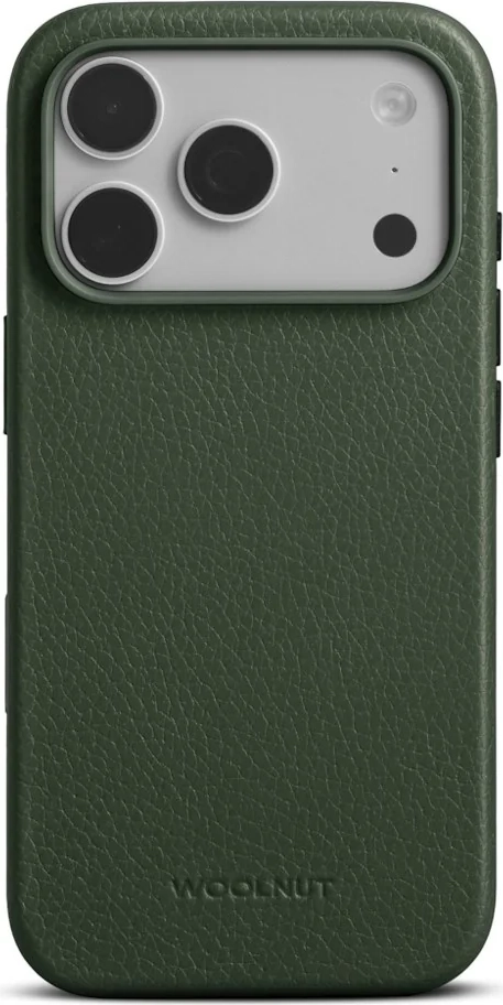 WOOLNUT iPhone 18 Pro Max Ægte Læder Bagside Cover - MagSafe Kompatibel - Grøn
