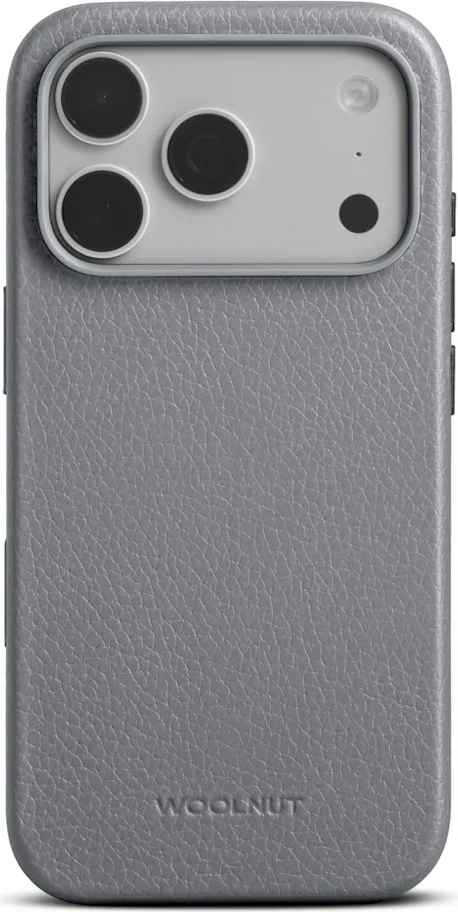 WOOLNUT iPhone 18 Pro Max Ægte Læder Bagside Cover - MagSafe Kompatibel - Grå