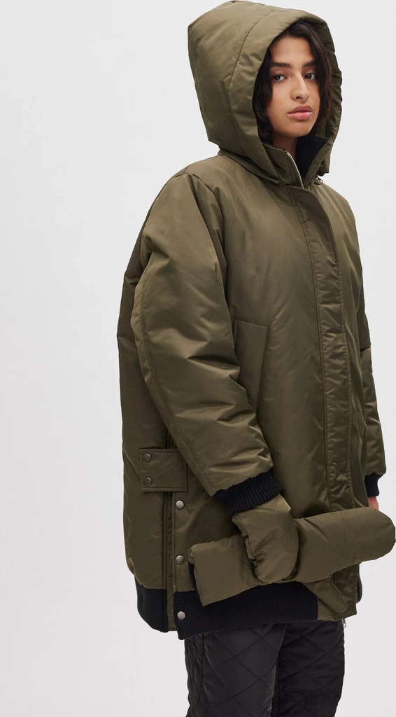 siif padded tech coat - olive night