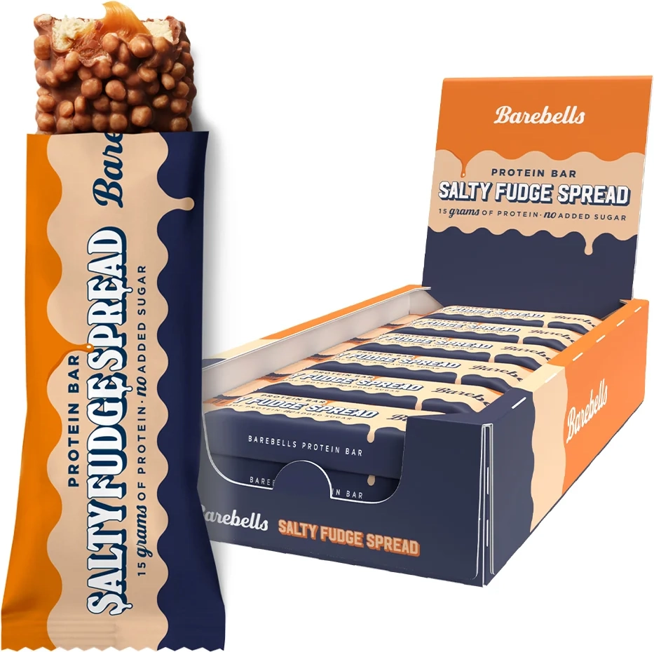 barebells protein bar - salty fudge spread (12x 45g)
