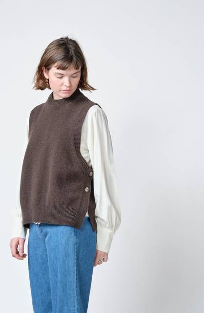 Nala Knit Vest - Taupe