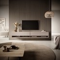 selsey mirrgo - rtv-kast 200 cm - grijs beige