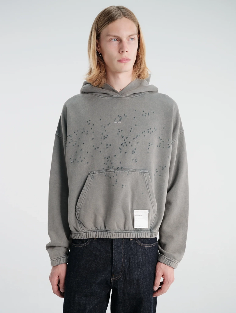 mothtech hoodie in faded black
