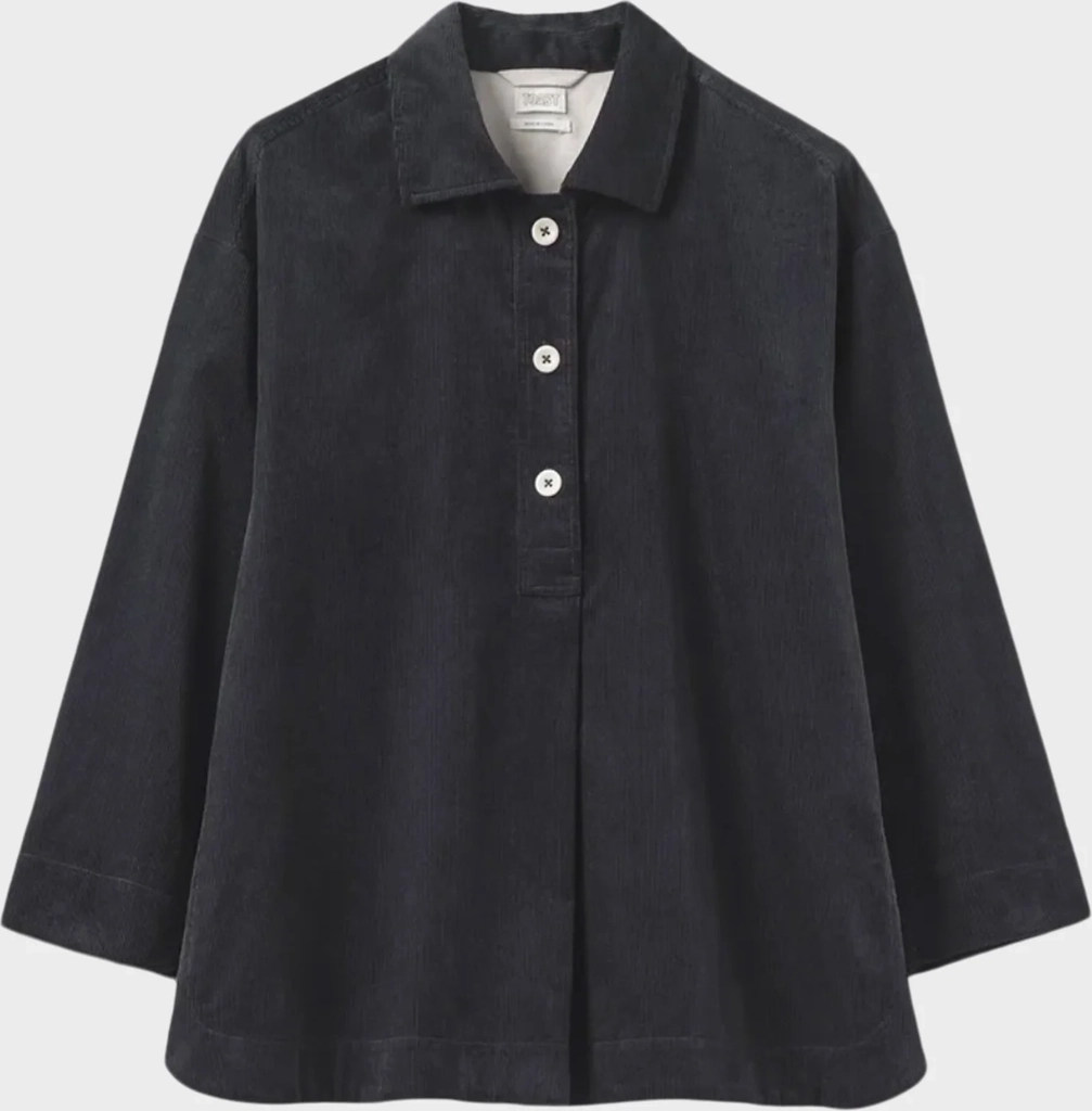 organic cord smock top midnight