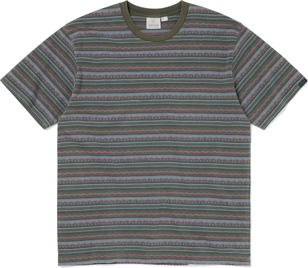 gramicci x thisisneverthat faded striped tee (sage)