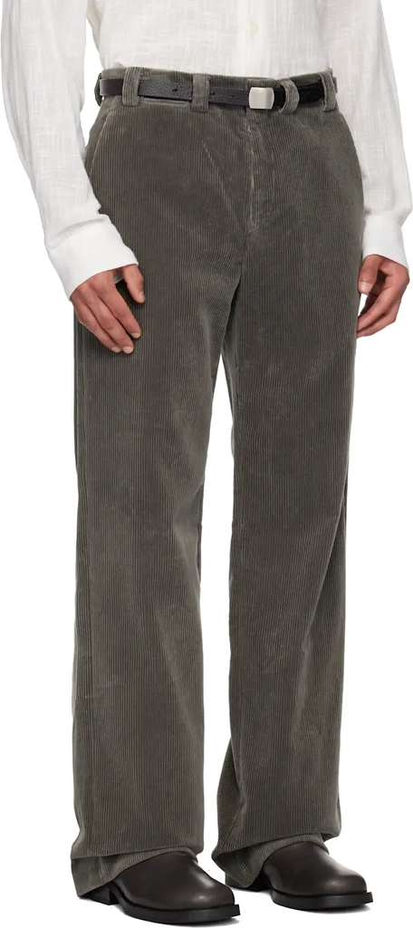 rierssense exclusive gray corduroy trousers