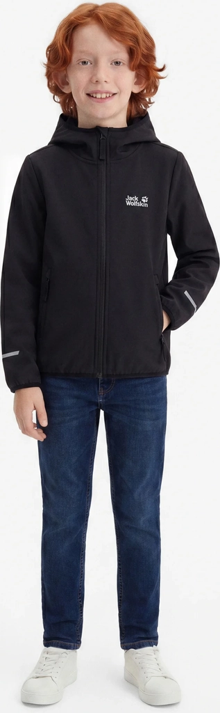 jack wolfskinfourwinds jkt k unisex - softshell jakker - black