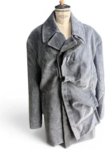 vegan leather peacoat