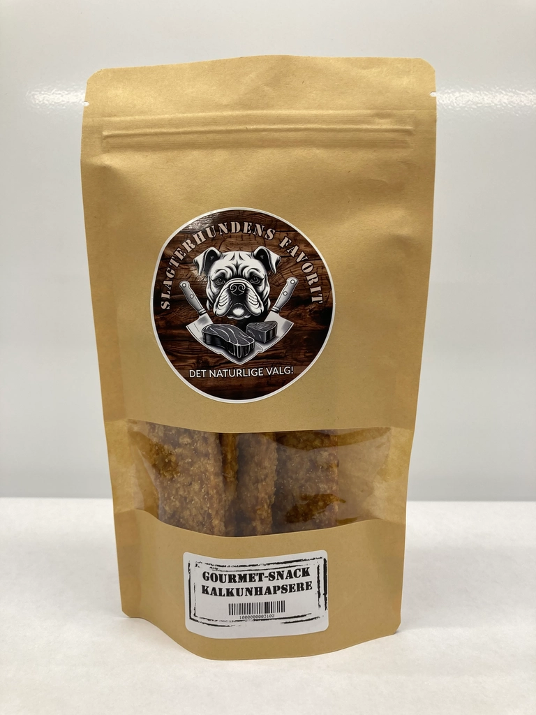 Whesco Slagterhundens Gourmet Snack Kalkunhapsere 100g