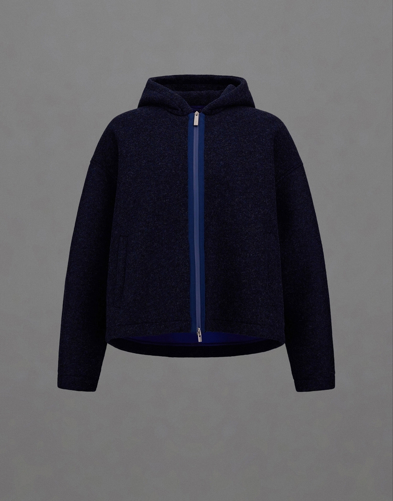 			laminar jacket in technical wool