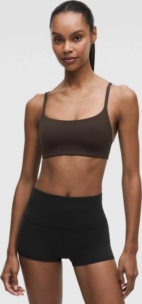 lululemonwunder train strappy a/b cup - sports-bh - mahogany muse