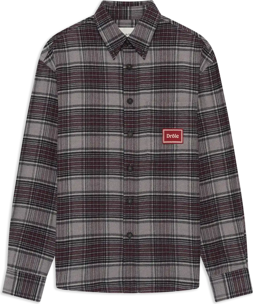 boxy flanel checked shirt