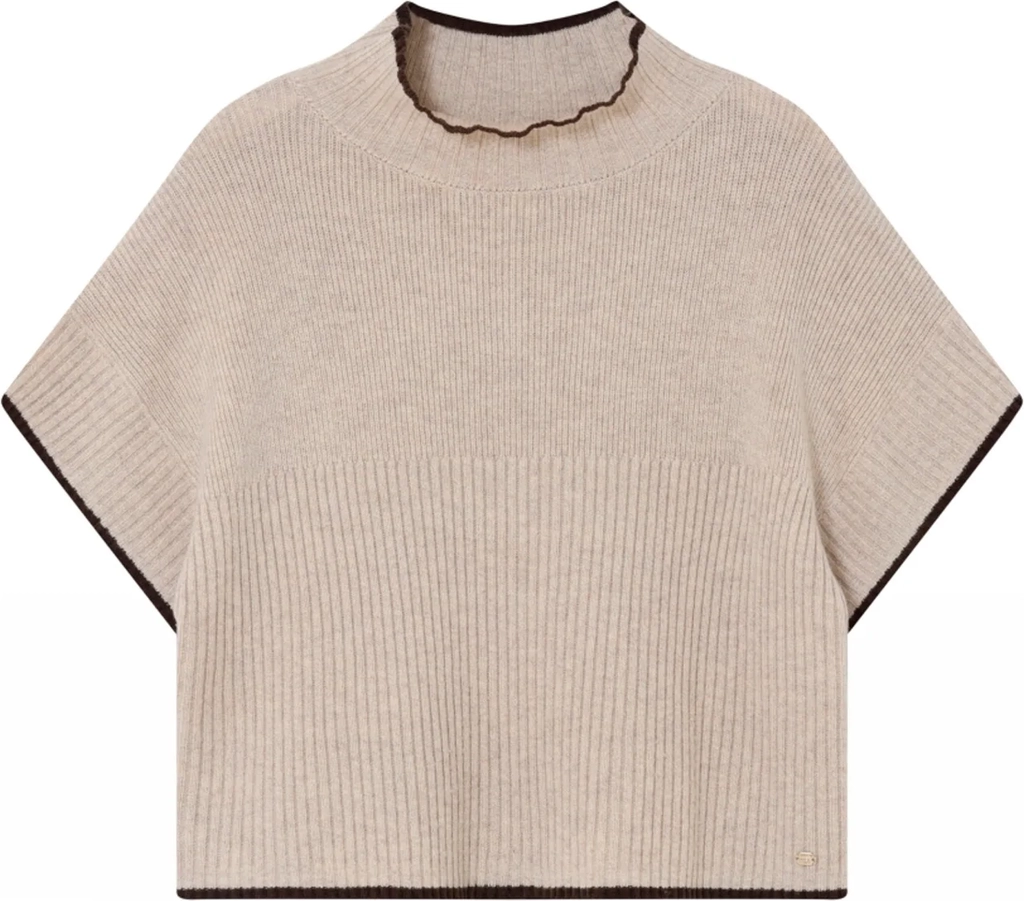 Gustav Stina Knit Cape 2044 Doeskin - Beige