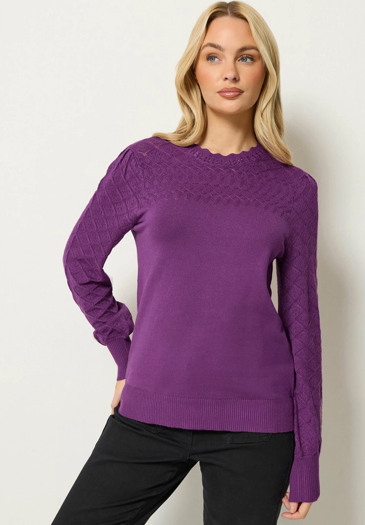 m&coextended sizes knitwear - striktrøje - purple
