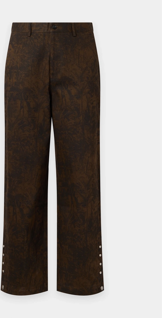 palm angelsstarleaf allover loose pants - bukser - brown/black