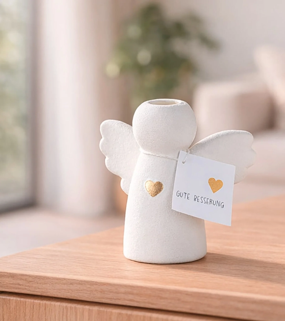 skytsengel vase med hjerte