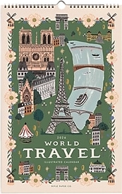 2026 rifle paper co. world travel 11" x 17" monthly wall calendar (cal095)