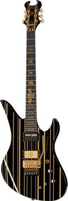 Schecter Synyster Gates Custom-S Gloss Black Gold Stripes