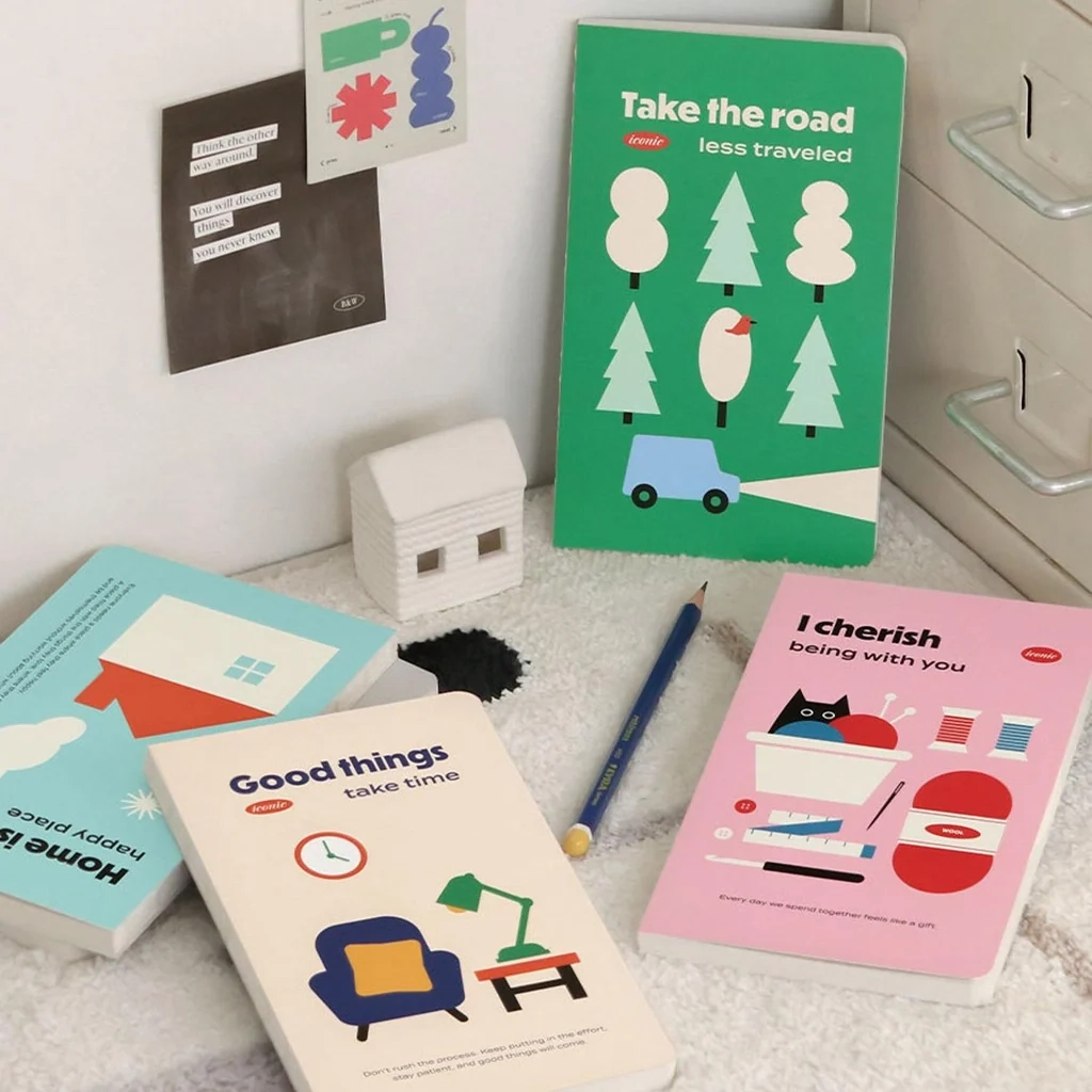 iconic - slow notebooks – squared b6 notebooks (11 x 18.2 cm)
