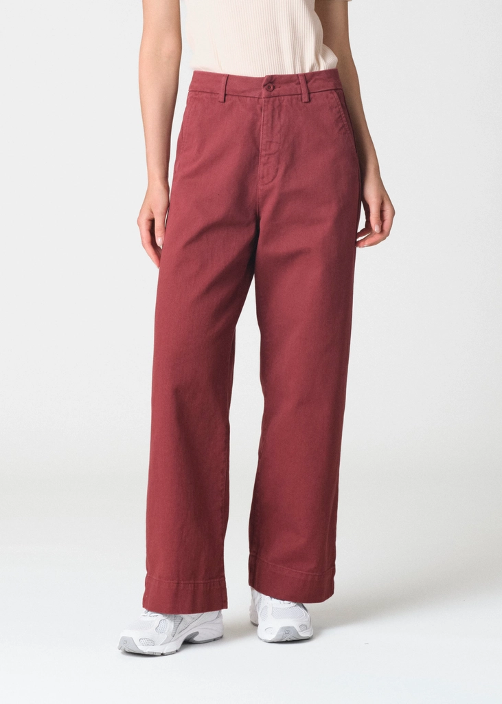 Klitmøller Collective Lydia Denim Pants - Burgundy