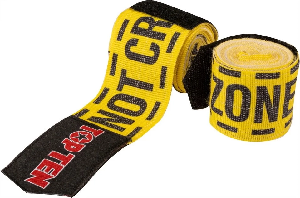 håndbind - top ten 'boxing zone' - elastisk - 3,5 m - gul
